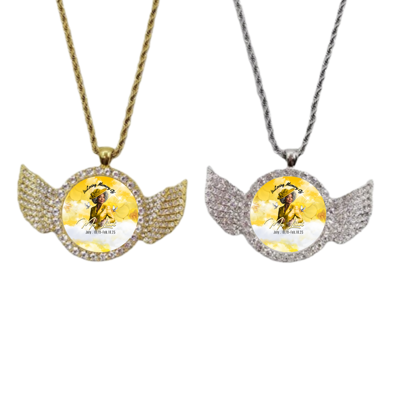 Memorial Wing Pendant Chain