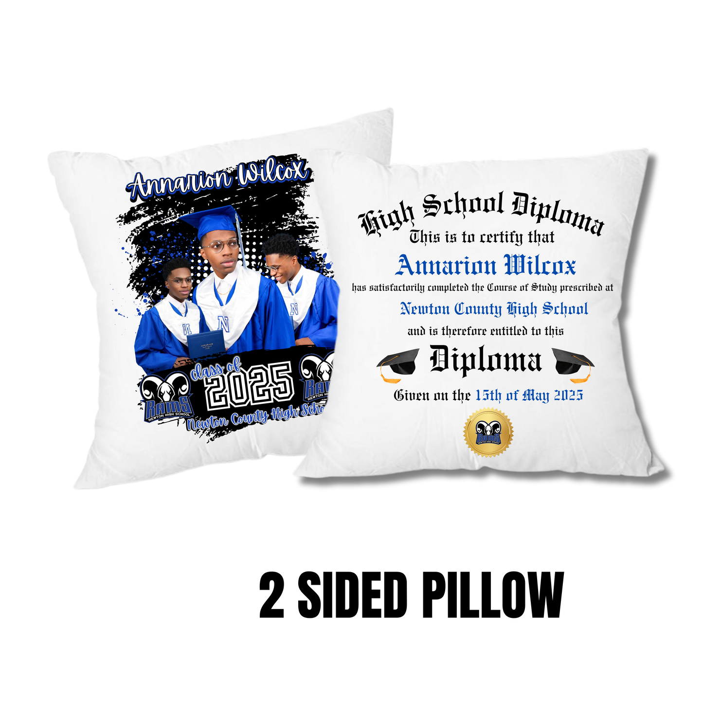 Graduation Throw Pillow Editable Canva Template *DIGITAL DOWNLOAD ONLY*