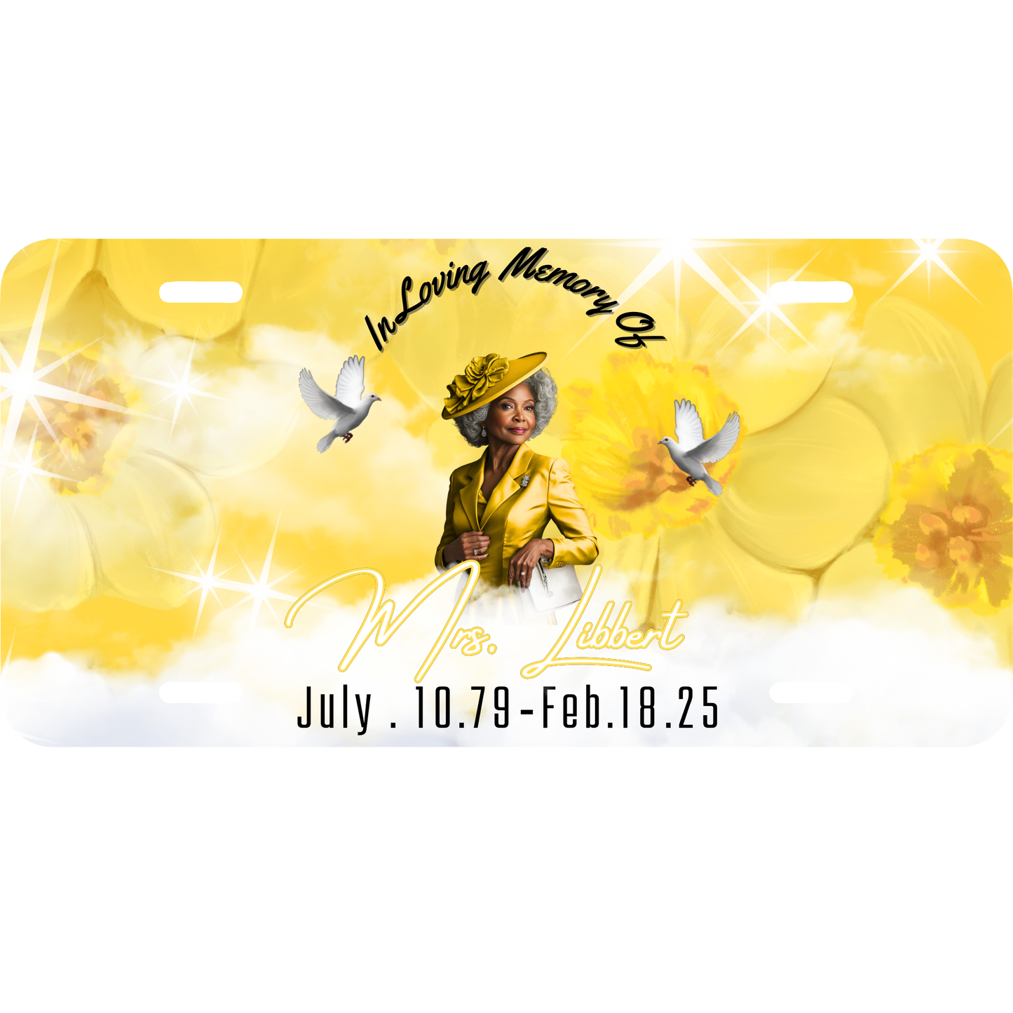 Custom Memorial License Plate
