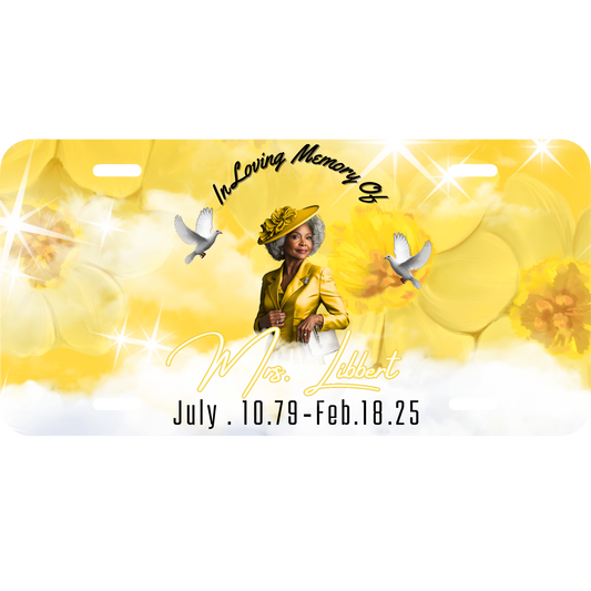 Custom Memorial License Plate