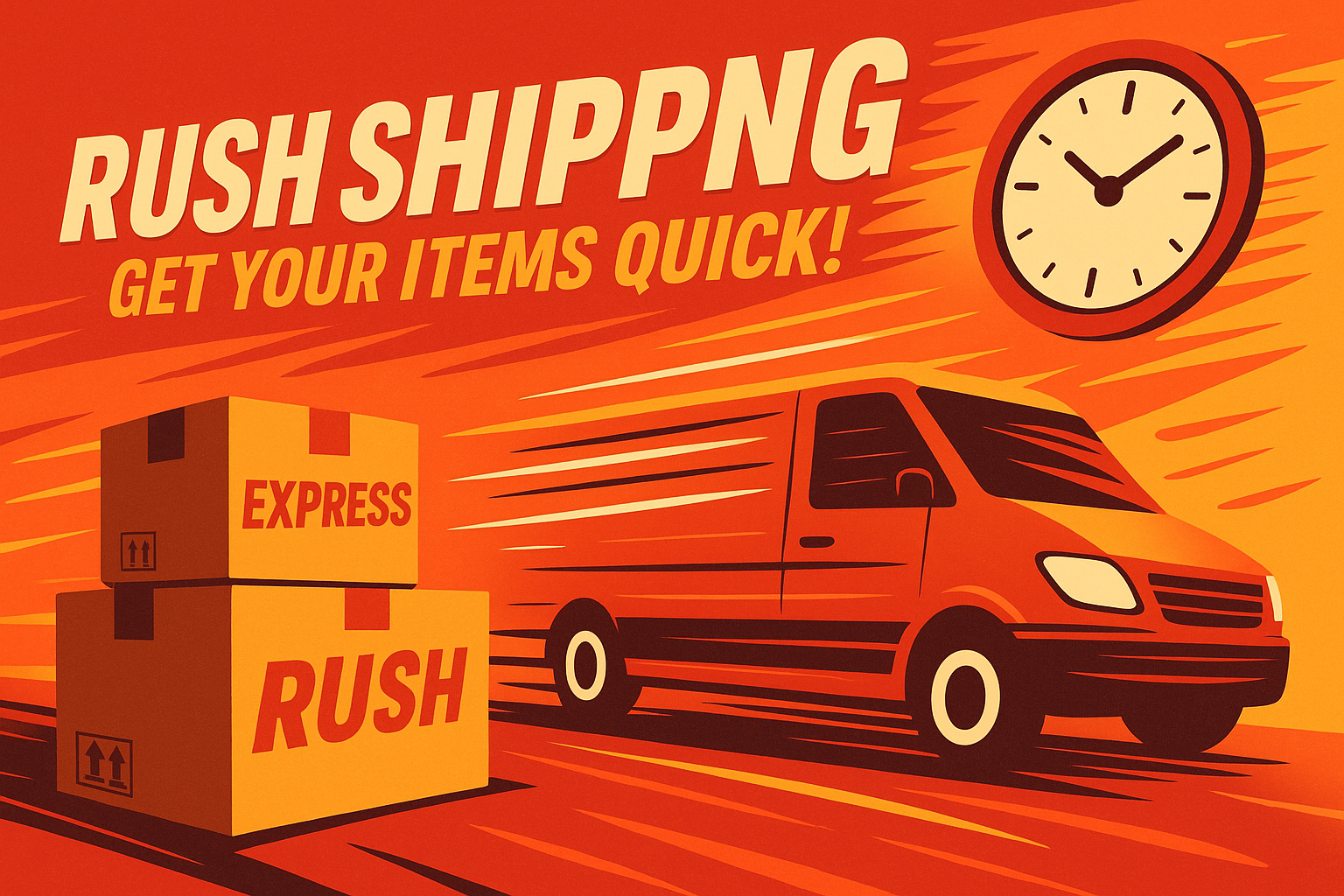 Rush shipping. get your items quick