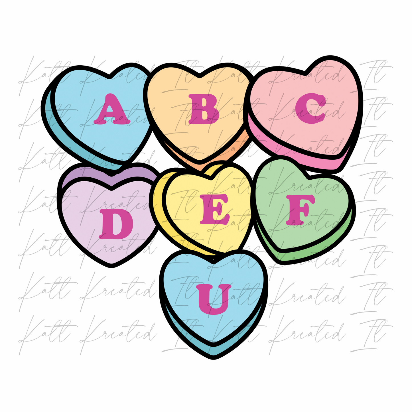 Candy Heart PNG (2 Designs) *DIGITAL DOWNLOAD ONLY*