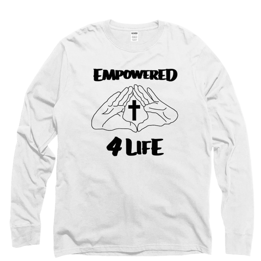 E4L Black Logo Long Sleeve Tee