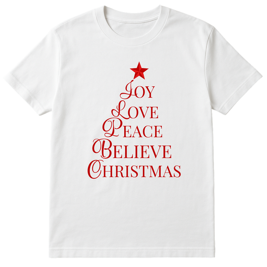Joy Love Peace Believe Christmas