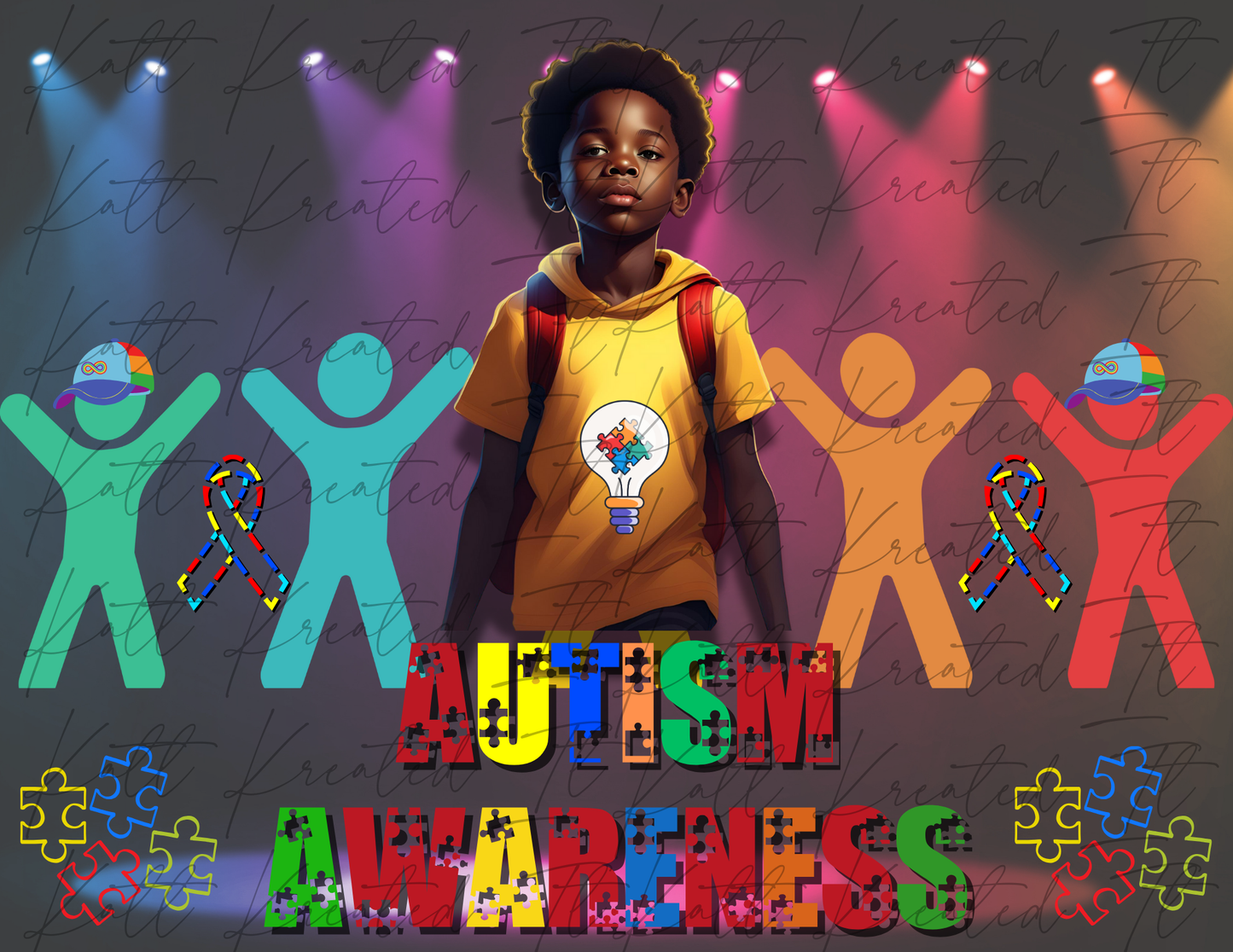 Autism Awareness Boy PNG  *DIGITAL DOWNLOAD ONLY*