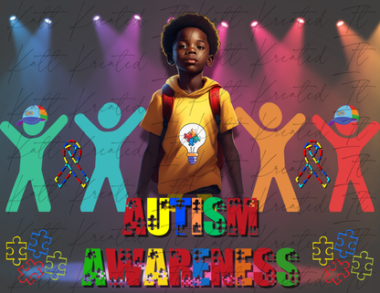 Autism Awareness Boy PNG  *DIGITAL DOWNLOAD ONLY*