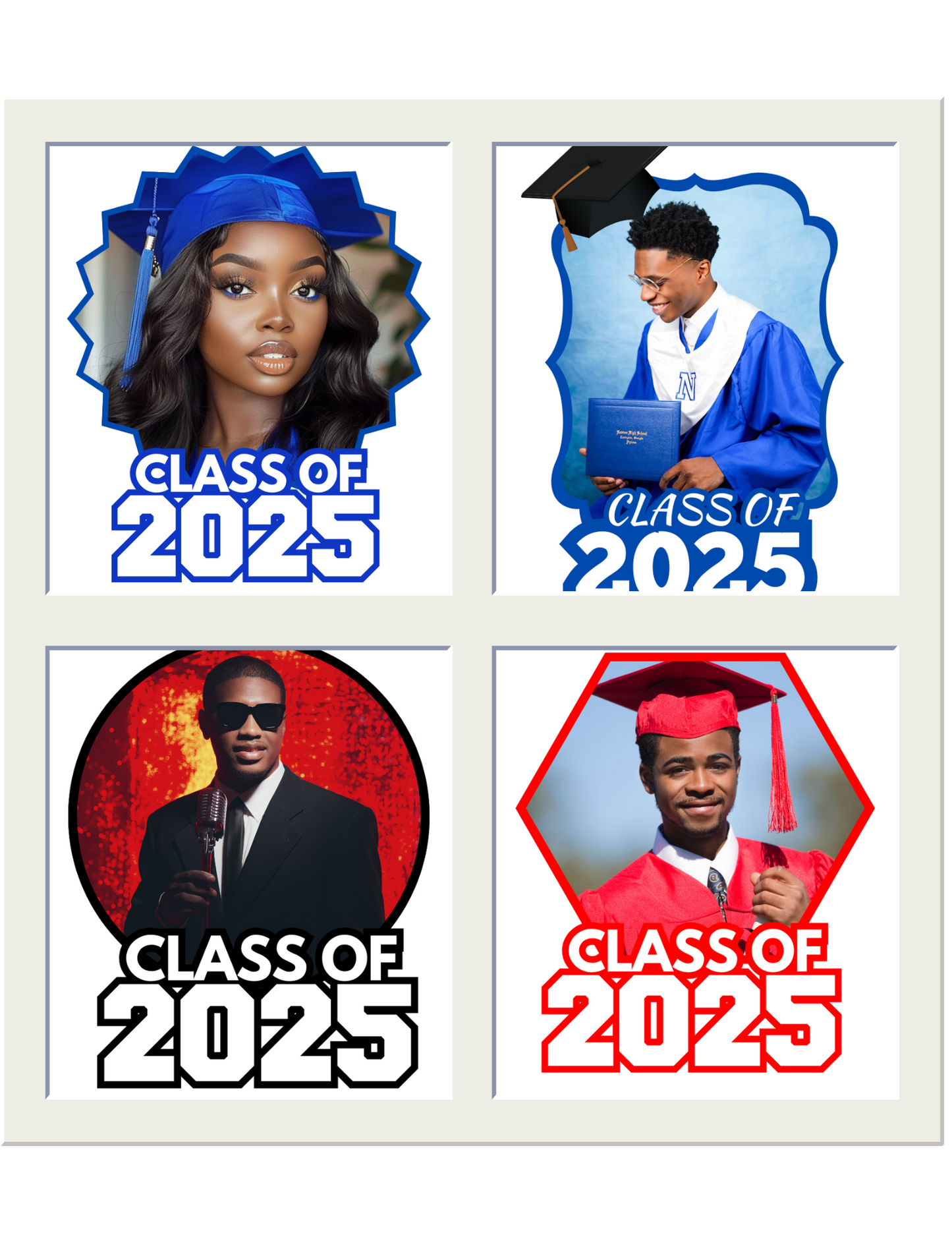 Graduation Fan Editable Canva Template (5 Total) *DIGITAL DOWNLOAD ONLY)